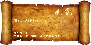 Abt Viktória névjegykártya